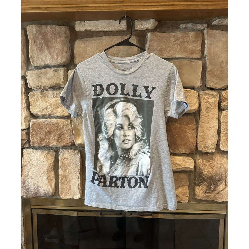 Dolly Parton Official Merchandise T Shirt S Womens Cotton Y2K Gray Country Tee